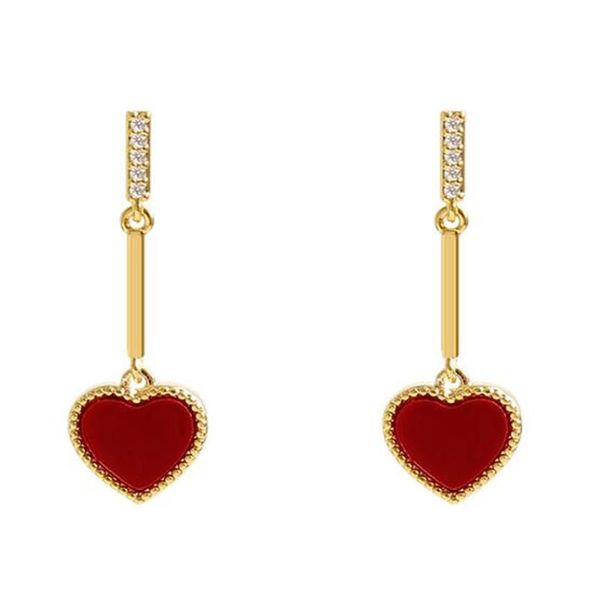 dangle & chandelier fashion temperament women's red heart earrings earring accessories for ladies wedding banquet charming female jewel, Silver
dangle & chandelier fashion temperament women's red heart earrings earring accessories for ladies wedding banquet charming female jewel, Silver