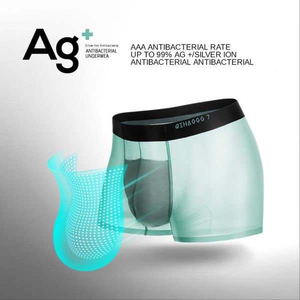 underpants brand ice silk underwear men's shorts modal crotch boxer pants transparent, Black;white
underpants brand ice silk underwear men's shorts modal crotch boxer pants transparent, Black;white