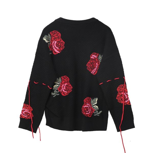 the large jacquard neck pink flower female nightgown black retro-mango style mesh pullovers outerwear t2249 4zp4, White;black
the large jacquard neck pink flower female nightgown black retro-mango style mesh pullovers outerwear t2249 4zp4, White;black