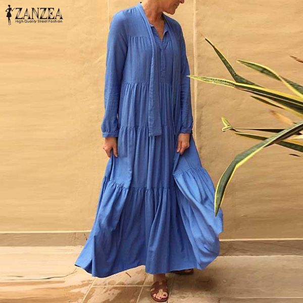 casual dresses zanzea 2021 elegant ruffle maxi dress women's summer sundresscasual long sleeve pleated vestidos female v neck lace-up r, Black;gray
casual dresses zanzea 2021 elegant ruffle maxi dress women's summer sundresscasual long sleeve pleated vestidos female v neck lace-up r, Black;gray