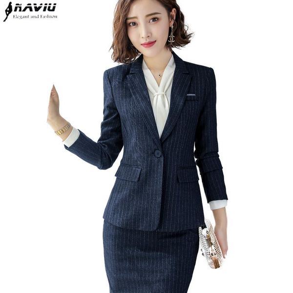 women's suits & blazers business women skirt suit fashion ladies interview clothes formal blazer and two pieces set plus size work unif, White;black
women's suits & blazers business women skirt suit fashion ladies interview clothes formal blazer and two pieces set plus size work unif, White;black