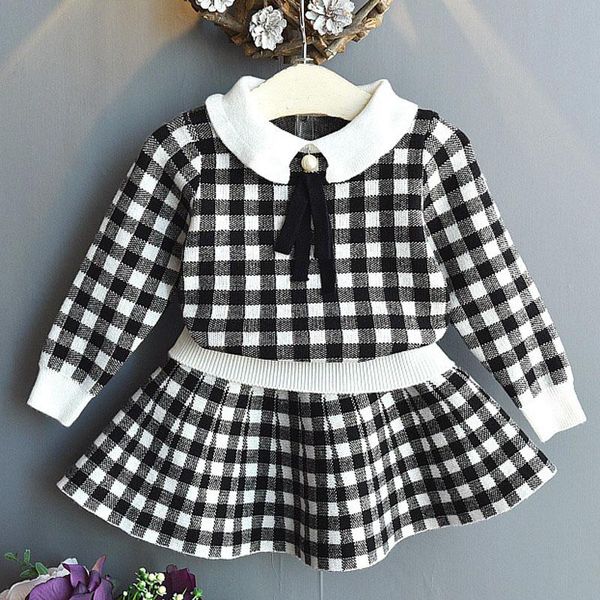 clothing sets girls children's 2021 autumn winter plaid bow school student suit knit sweater+ short skirt 2pcs kids outfits, White
clothing sets girls children's 2021 autumn winter plaid bow school student suit knit sweater+ short skirt 2pcs kids outfits, White