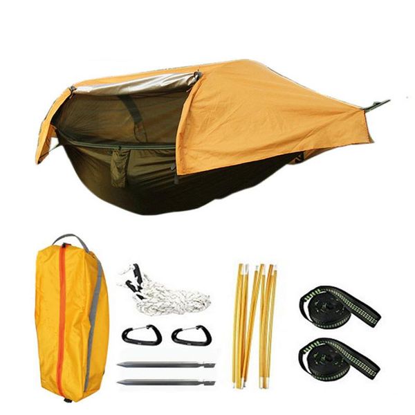 multi-functional insect net waterproof windproof ultralight parachute hammock aerial tent portable outdoor camping 270x140cm
multi-functional insect net waterproof windproof ultralight parachute hammock aerial tent portable outdoor camping 270x140cm