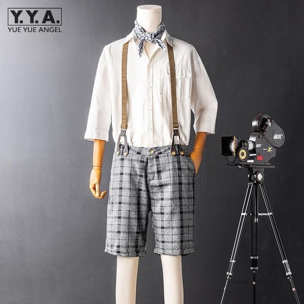 men's shorts vintage summer mens plaid bib overalls casual knee length straight plus size 38 streetwear bermuda trousers male, White;black
men's shorts vintage summer mens plaid bib overalls casual knee length straight plus size 38 streetwear bermuda trousers male, White;black