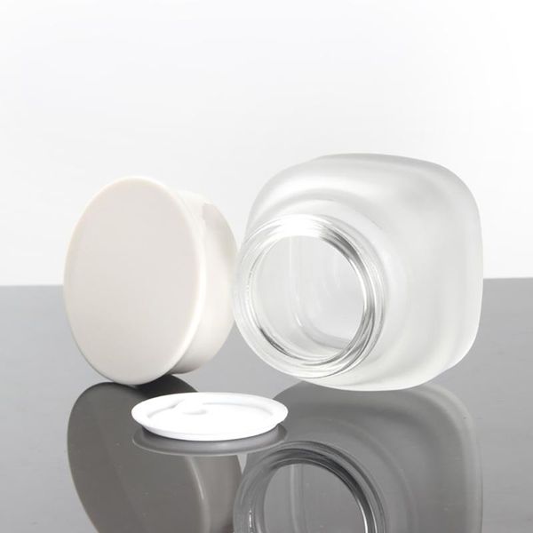 storage bottles & jars clear frosted 50g glass cosmetic packaging empty bottle jar, 1.7oz white jar for cream
storage bottles & jars clear frosted 50g glass cosmetic packaging empty bottle jar, 1.7oz white jar for cream
