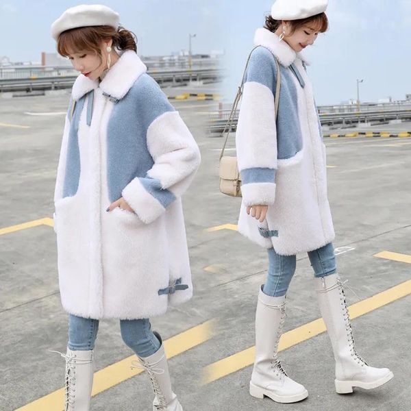 women's wool & blends winter clothes women warm parka overcoat casual woolen coats jacket coat loose long particle sheep shearling, Black
women's wool & blends winter clothes women warm parka overcoat casual woolen coats jacket coat loose long particle sheep shearling, Black