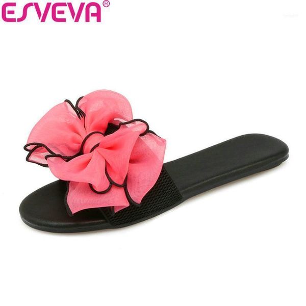 sandals esveva 2021 women low heels summer slippers beach shoes pu casual flower sweet size 34-4311, Black
sandals esveva 2021 women low heels summer slippers beach shoes pu casual flower sweet size 34-4311, Black