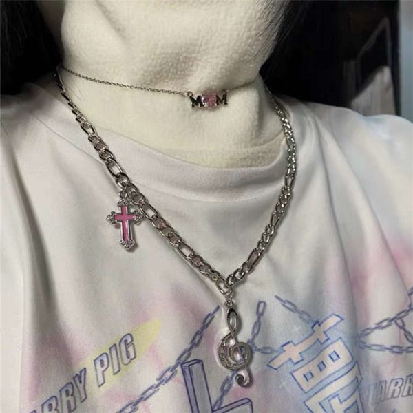 hbp fashion minority independent double layer combination crystal cross diamond universe paper clip notes necklace, Silver
hbp fashion minority independent double layer combination crystal cross diamond universe paper clip notes necklace, Silver