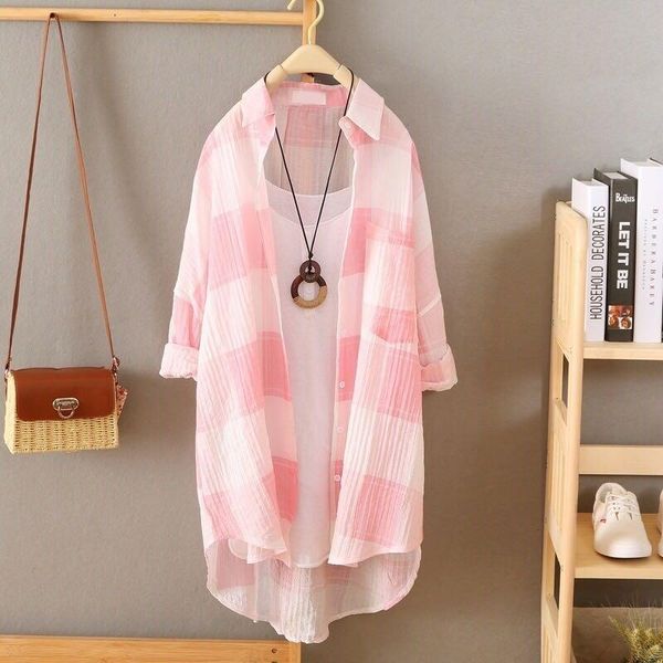 women's jackets plaid blouses coats casual chiffon shirts long sleeve summer loose outerwear sunscreen blouse jacket coat female street, Black;brown
women's jackets plaid blouses coats casual chiffon shirts long sleeve summer loose outerwear sunscreen blouse jacket coat female street, Black;brown