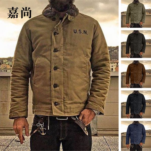 jackets explosive european american autumn and winter 2021 clothing slim solid color fashion men's trend, Black;brown
jackets explosive european american autumn and winter 2021 clothing slim solid color fashion men's trend, Black;brown