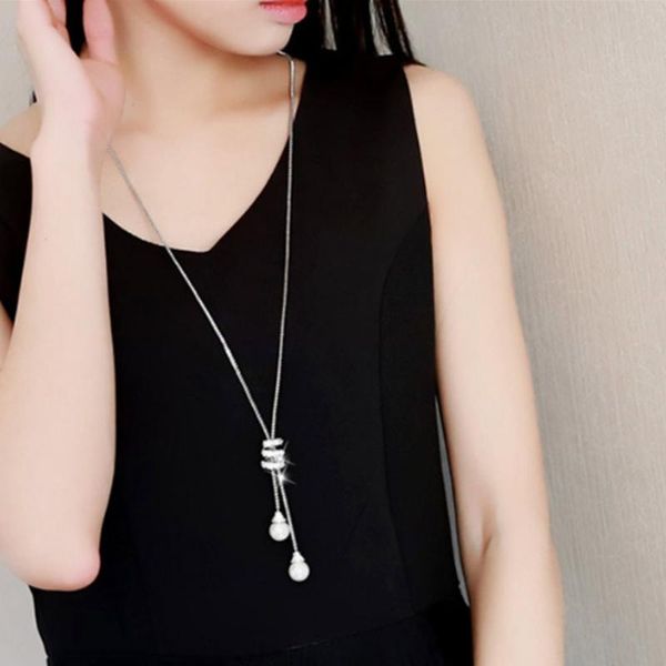 pendant necklaces winter women crystal beads necklace long sweater chain lady girl clothes accessories gifts fea889, Silver
pendant necklaces winter women crystal beads necklace long sweater chain lady girl clothes accessories gifts fea889, Silver