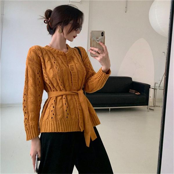 women's knits & tees elegant women single-breasted open front long sleeve sweater with waistband solid color twist knitted cardigan aut, White
women's knits & tees elegant women single-breasted open front long sleeve sweater with waistband solid color twist knitted cardigan aut, White