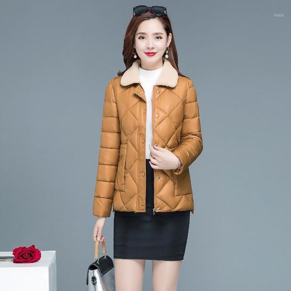 women's down & parkas large size fur collar elegant padded jacket for fall winter lightweight solid color warmth slim ladies short, Black
women's down & parkas large size fur collar elegant padded jacket for fall winter lightweight solid color warmth slim ladies short, Black
