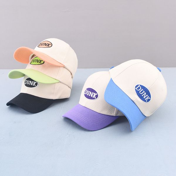 ball caps oval dunk baseball cap for children, Blue;gray