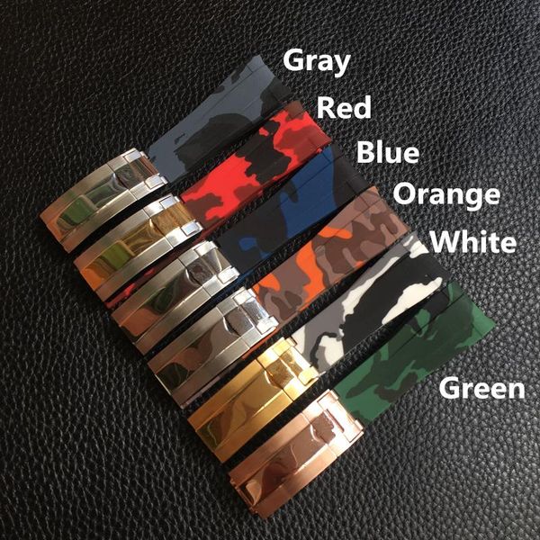 watch bands merjust brand 20mm camo blue red gray green white rubber watchband strap for role rx submarine sub-mariner belt, Black;brown
watch bands merjust brand 20mm camo blue red gray green white rubber watchband strap for role rx submarine sub-mariner belt, Black;brown