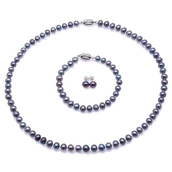 bracelet, earrings & necklace jyx silver 925 jewelry set peacock blue round freshwater pearl sterling earring bracelet (7-7.5mm), Black
bracelet, earrings & necklace jyx silver 925 jewelry set peacock blue round freshwater pearl sterling earring bracelet (7-7.5mm), Black