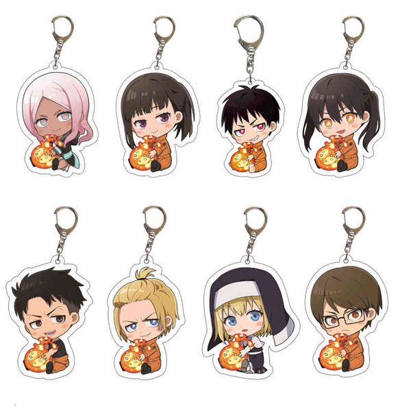 cartoon keychain anime fire force japanese figure double side acrylic pendant keyring fans gifts, Silver
cartoon keychain anime fire force japanese figure double side acrylic pendant keyring fans gifts, Silver