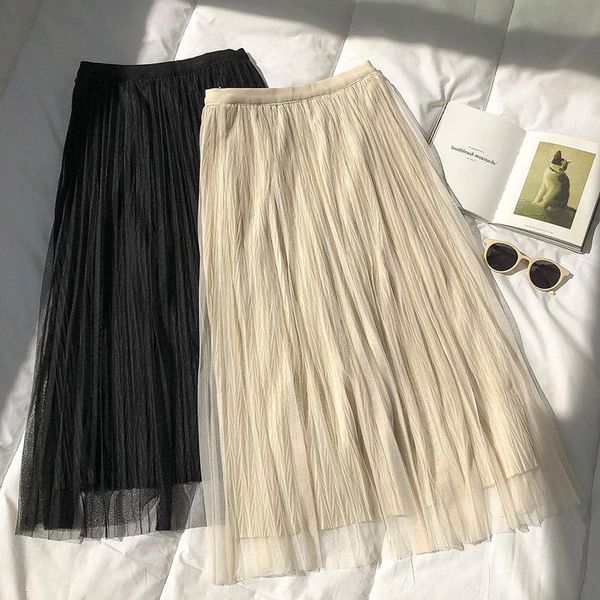 skirts casual double-sided wear skirt female 2021 korean mesh stitching pleated womens high waist a-line mid-length, Black
skirts casual double-sided wear skirt female 2021 korean mesh stitching pleated womens high waist a-line mid-length, Black