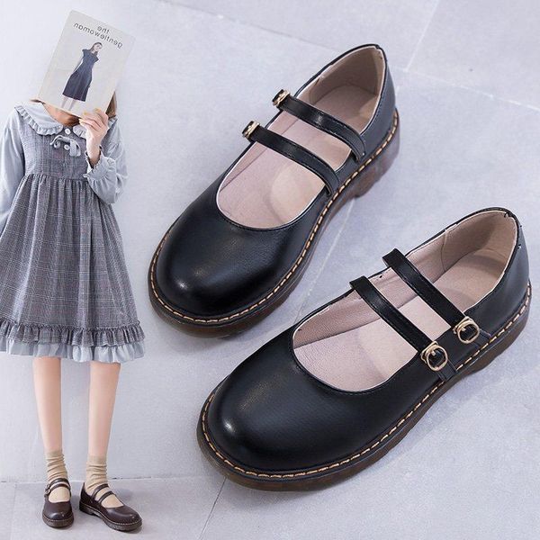 dress shoes 2021 small leather japanese college style summer lolita soft sister british retro mary jane jk uniform single shoe, Black
dress shoes 2021 small leather japanese college style summer lolita soft sister british retro mary jane jk uniform single shoe, Black