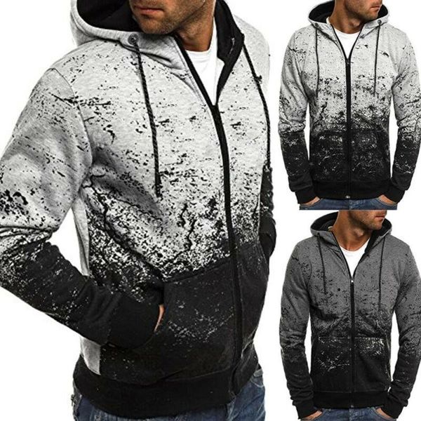 men's hoodies & sweatshirts men gradient long sleeve hoodie hooded sweatshirt casual zip jacket coat outwear, Black
men's hoodies & sweatshirts men gradient long sleeve hoodie hooded sweatshirt casual zip jacket coat outwear, Black