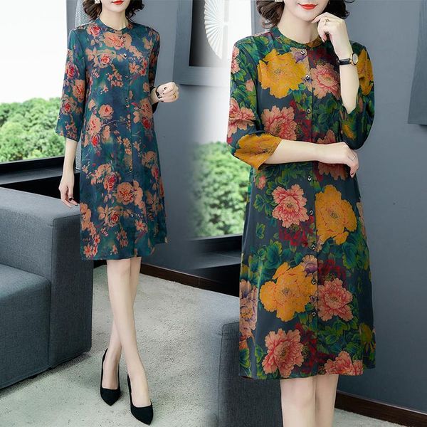 casual dresses spring vestidos 2021 printed single-breasted fashion plus size women's loose long-sleeved silk mother dress z561, Black;gray
casual dresses spring vestidos 2021 printed single-breasted fashion plus size women's loose long-sleeved silk mother dress z561, Black;gray