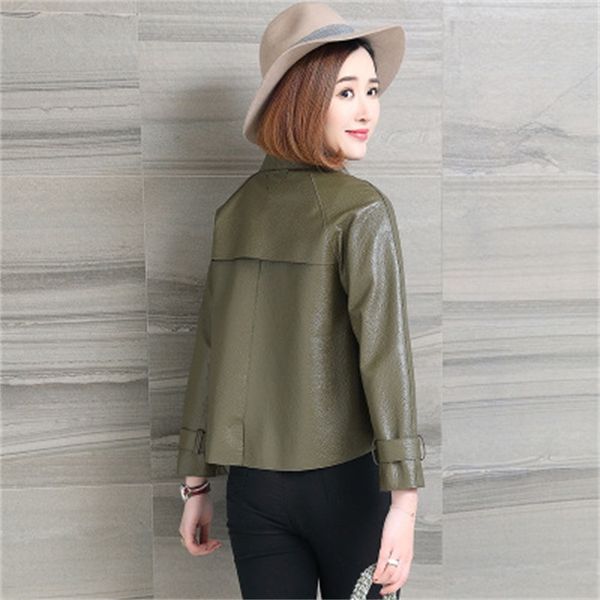 2021 genuine leather jacket of female spring sheep r38 ec2y, Black;brown 
2021 genuine leather jacket of female spring sheep r38 ec2y, Black;brown