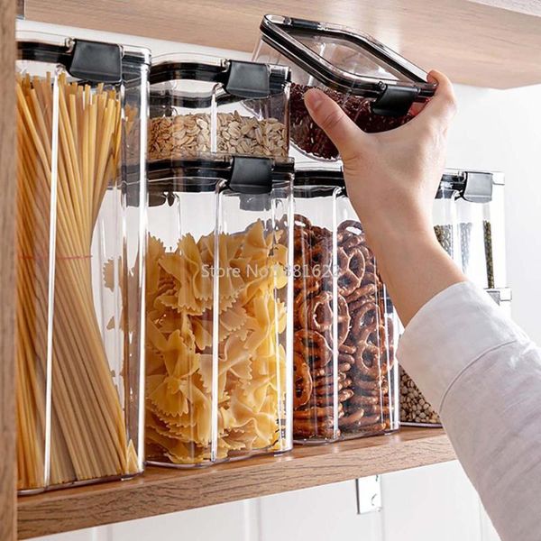 storage bottles & jars 2/4pcs pet plastic food containers transparent stackable dry box kitchen spaghetti noodles sealed
storage bottles & jars 2/4pcs pet plastic food containers transparent stackable dry box kitchen spaghetti noodles sealed