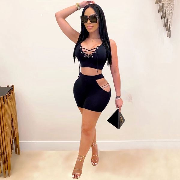 women's shorts summer two piece short set for women party club outfits matching sets lace up crop 2 womens pzu6, White;black
women's shorts summer two piece short set for women party club outfits matching sets lace up crop 2 womens pzu6, White;black