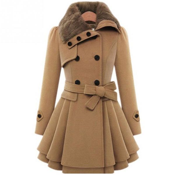 women's wool & blends winter woolen coat women fashion long outwear female plus size overcoat thick warm velvet cappotto donna, Black
women's wool & blends winter woolen coat women fashion long outwear female plus size overcoat thick warm velvet cappotto donna, Black