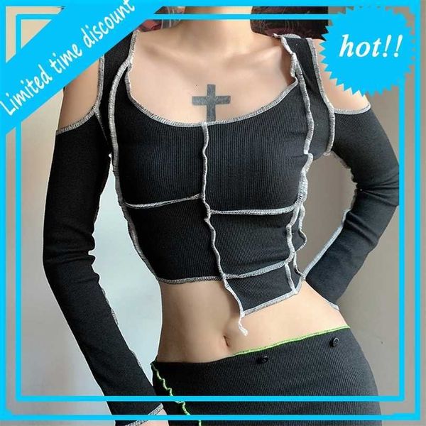 women's clothing autumn and winter 2021 new irregular slim hollow out long sleeve t-shirt for women, White
women's clothing autumn and winter 2021 new irregular slim hollow out long sleeve t-shirt for women, White