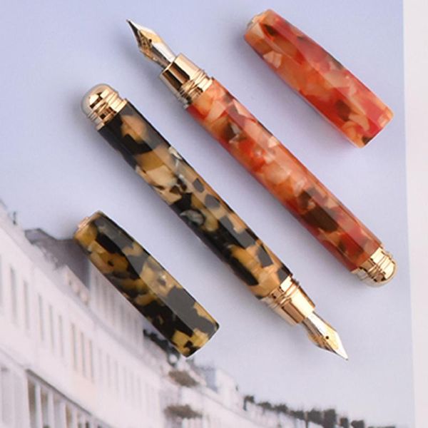 fountain pens fuliwen elegant marble celluloid pen rhombus beautiful ice flower iridium m nib business writing gift 
fountain pens fuliwen elegant marble celluloid pen rhombus beautiful ice flower iridium m nib business writing gift