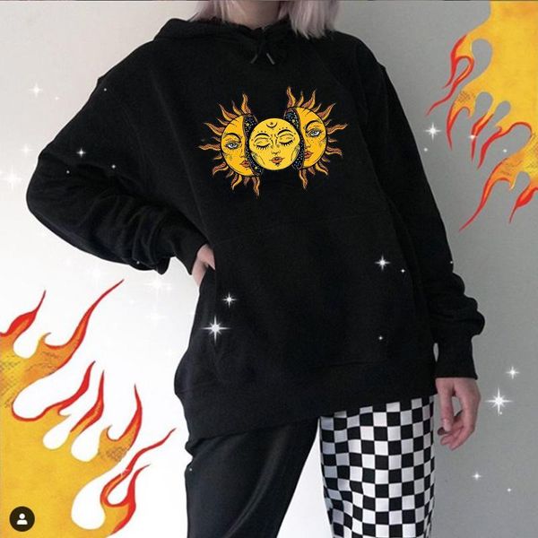 women's hoodies & sweatshirts sun vintage winter fashion casual fun female punk loose long-sleeved hip-hop ins big size plus velvet hoo, Black
women's hoodies & sweatshirts sun vintage winter fashion casual fun female punk loose long-sleeved hip-hop ins big size plus velvet hoo, Black