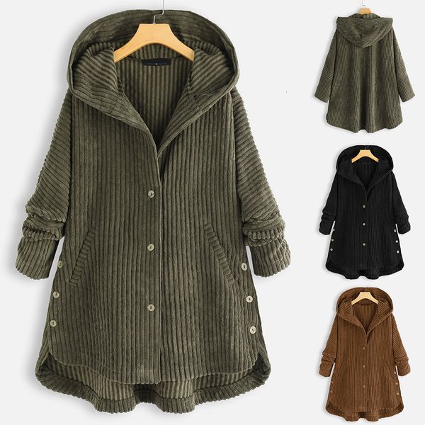 2021 autumn winter style temperament women's long-sleeved cotton corduroy hooded comfortable cotton-padded coat 3q39, Black
2021 autumn winter style temperament women's long-sleeved cotton corduroy hooded comfortable cotton-padded coat 3q39, Black
