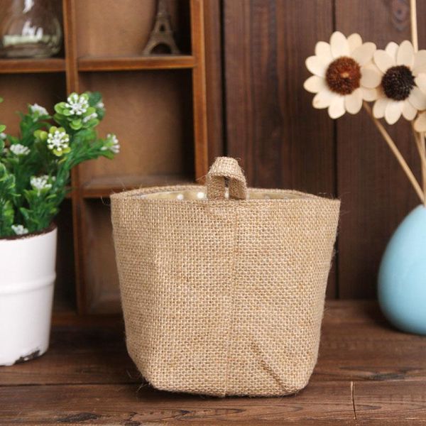 storage bags 2021 polka dot small sack cloth hanging non woven basket 522
storage bags 2021 polka dot small sack cloth hanging non woven basket 522