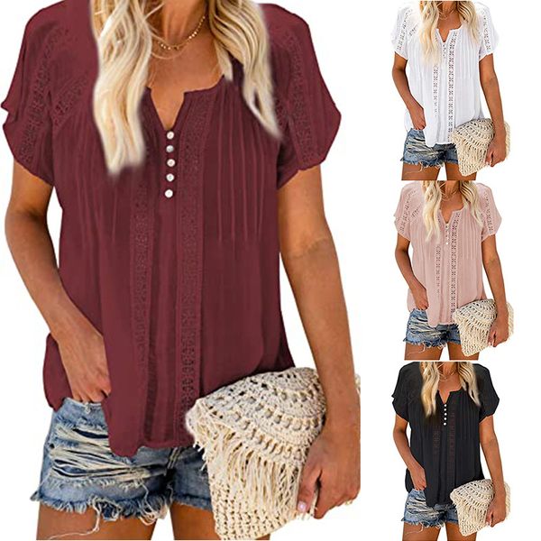 womens lace chiffon shirts plus size casual loose t shirt hollow out v neck flare bell short sleeve boho cover up dress designer women clot, White
womens lace chiffon shirts plus size casual loose t shirt hollow out v neck flare bell short sleeve boho cover up dress designer women clot, White