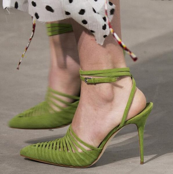 dress shoes brand women solid green black white suede/leather pointed toe cuts out thin heels buckle strap high party pumps
dress shoes brand women solid green black white suede/leather pointed toe cuts out thin heels buckle strap high party pumps