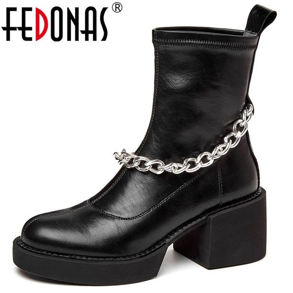 boots fedonas punk chunky heels for women genuine leather winter arrival thick pumps female 2021 working ankle, Black
boots fedonas punk chunky heels for women genuine leather winter arrival thick pumps female 2021 working ankle, Black