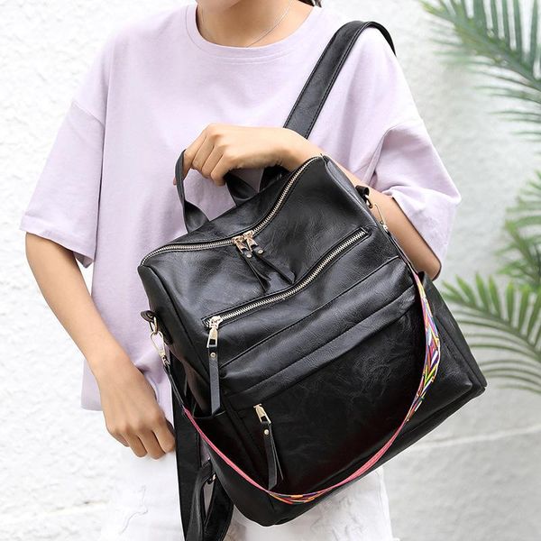 backpack multi-purpose retro pu leather student schoolbag korean with woven ribbon decor bucket handbag
backpack multi-purpose retro pu leather student schoolbag korean with woven ribbon decor bucket handbag