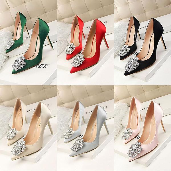 dress shoes 2021 korean spring women's pointed thin heel high heels shining diamond buckle single shallow, Black
dress shoes 2021 korean spring women's pointed thin heel high heels shining diamond buckle single shallow, Black