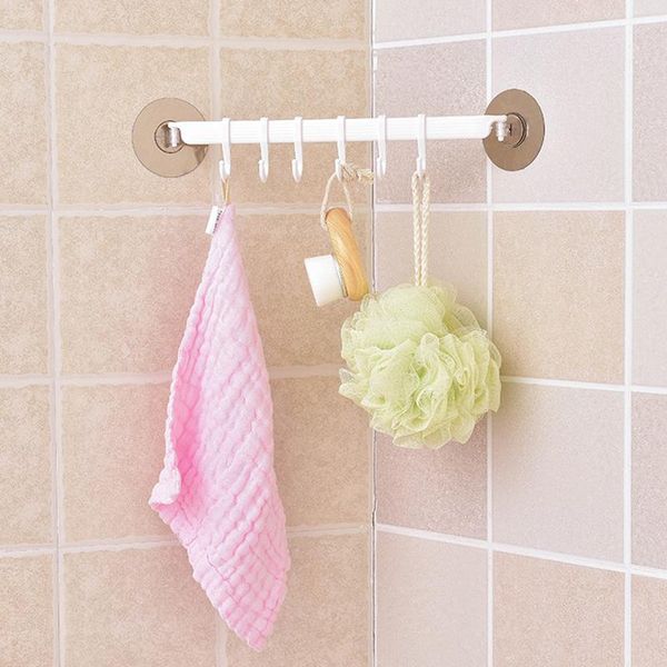 hooks & rails self adhesive 6 bathroom wall towel holder hanging nail-rack strong paste key kitchen storage
hooks & rails self adhesive 6 bathroom wall towel holder hanging nail-rack strong paste key kitchen storage