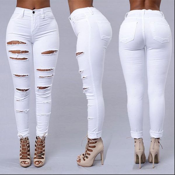 skinny jeans women 2020 new denim holes pants destroyed pencil pants high waist casual trousers white stretchy ripped jeans, Black;white
skinny jeans women 2020 new denim holes pants destroyed pencil pants high waist casual trousers white stretchy ripped jeans, Black;white