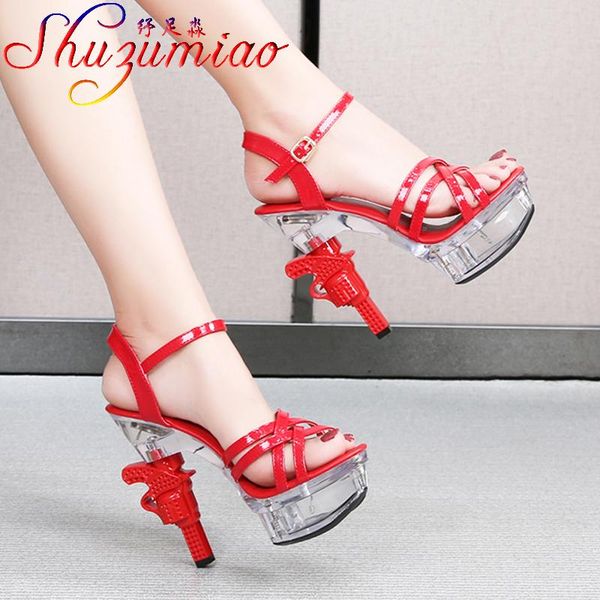 sandals shuzumiao women 2021 summer fashion gun heel patent leather shoes14cm cross belt transparent bottom high heels, Black
sandals shuzumiao women 2021 summer fashion gun heel patent leather shoes14cm cross belt transparent bottom high heels, Black