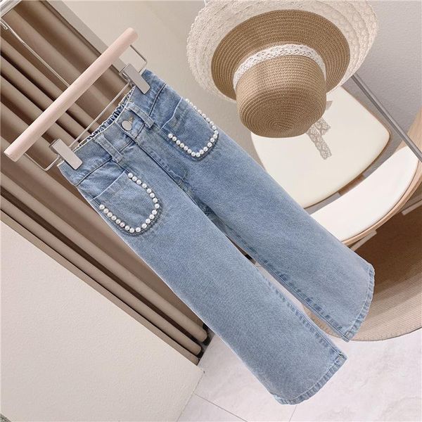 trousers denim wide leg pants girls 2021 springkids solid straight jeans casual children loose straigh beading pant, Blue
trousers denim wide leg pants girls 2021 springkids solid straight jeans casual children loose straigh beading pant, Blue