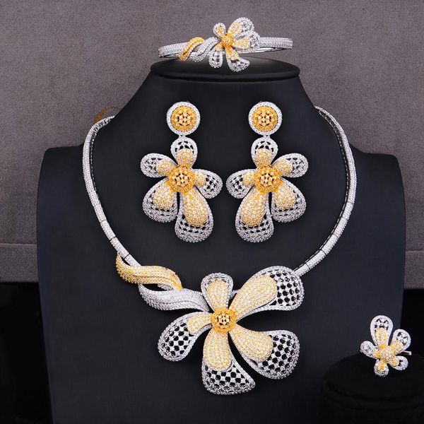 earrings & necklace kellybola flower luxury nigerian dubai jewelry sets for women cubic zircon wedding bridal, Silver
earrings & necklace kellybola flower luxury nigerian dubai jewelry sets for women cubic zircon wedding bridal, Silver