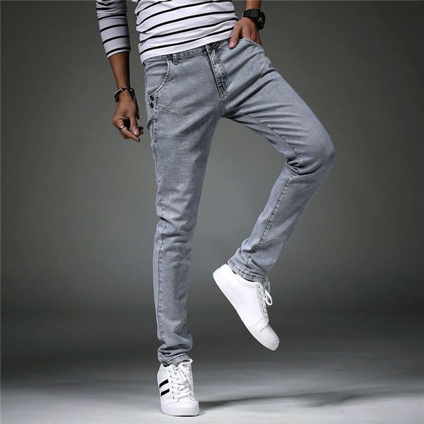 men's classic jeans pants korean style gray mens skinny jeans men slim fit stretch trousers men denim pants calca masculina male 201111, Blue
men's classic jeans pants korean style gray mens skinny jeans men slim fit stretch trousers men denim pants calca masculina male 201111, Blue