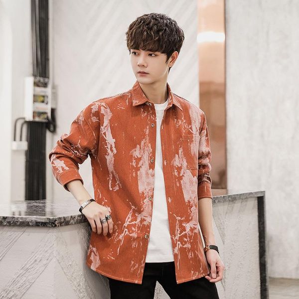 men's jackets casual shirt jeans 2021 spring fashion korean loose brand long sleeve clothes coat, Black;brown
men's jackets casual shirt jeans 2021 spring fashion korean loose brand long sleeve clothes coat, Black;brown