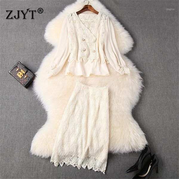 designer runway set women's fashion spring outfits elegant long sleeve lace and skirt 3piece clothing sets two piece dress, White
designer runway set women's fashion spring outfits elegant long sleeve lace and skirt 3piece clothing sets two piece dress, White
