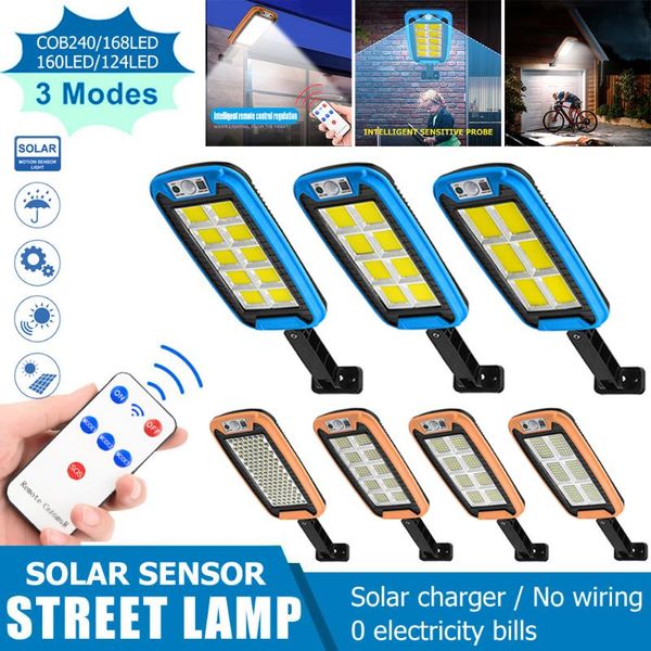 solar lamps 240cob light outdoors pir motion sensor wall lights waterproof remote control street lamp for garden decoration
solar lamps 240cob light outdoors pir motion sensor wall lights waterproof remote control street lamp for garden decoration