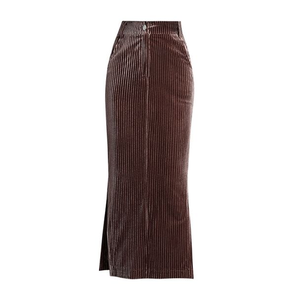 plus size women thick corduroy skirt autumn winter vintage pencil side slit female long skirt high waist wrap coffee skirt 210310, Black
plus size women thick corduroy skirt autumn winter vintage pencil side slit female long skirt high waist wrap coffee skirt 210310, Black
