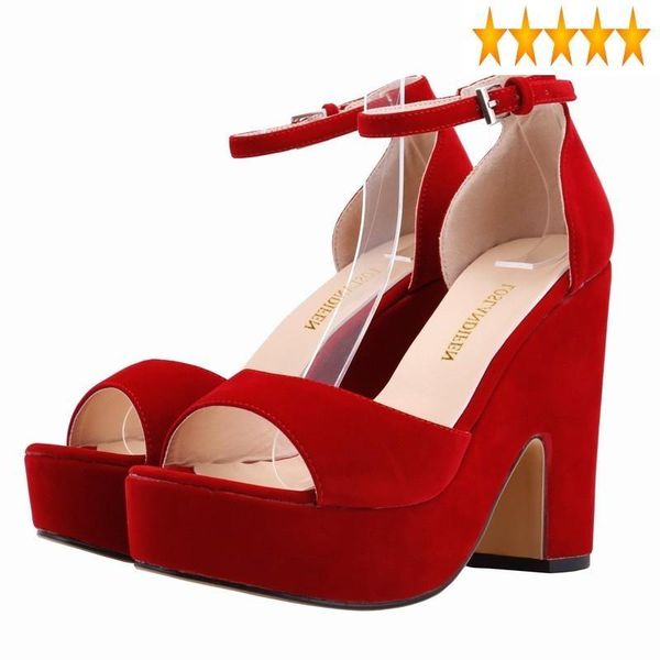 sweet faux suede high european thick heel platform peep toe ankle strap sandals women court shoes for female zapatos mujer, Black
sweet faux suede high european thick heel platform peep toe ankle strap sandals women court shoes for female zapatos mujer, Black